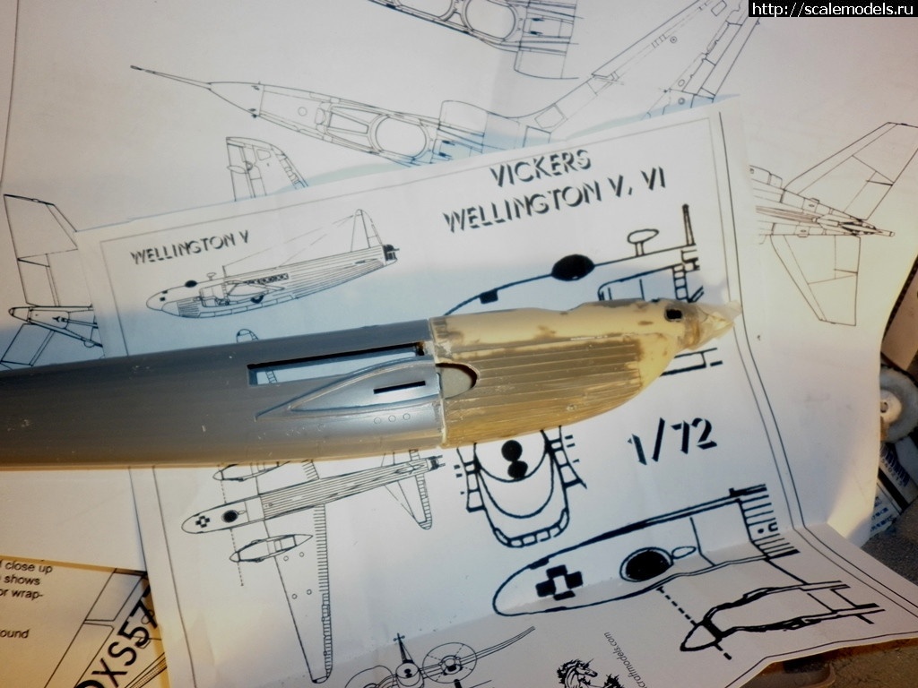 1508243276_P1010545.JPG : #1423663/ Vickers Wellington MkVI , Revell +Unicraft ,1 /72   