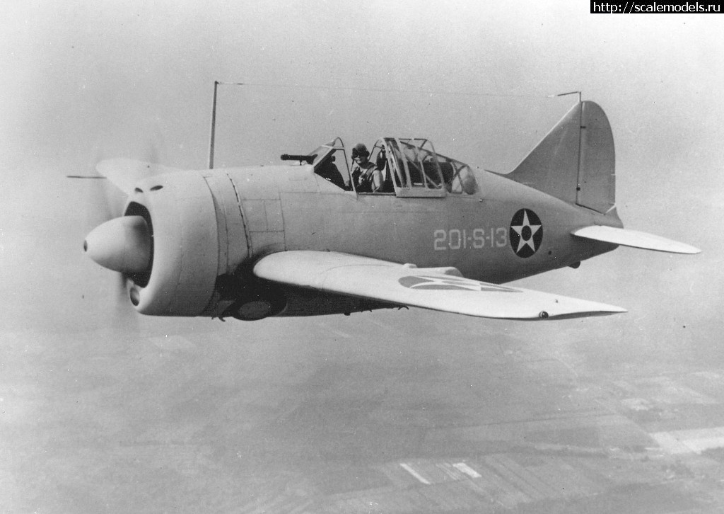 1526979856_navy-brewster-f2a-3-buffalo-of-vs-201_18647118232_o.jpg : #1481336/ Brewster F2A-2 Buffalo (Tamiya, 1:48) -   