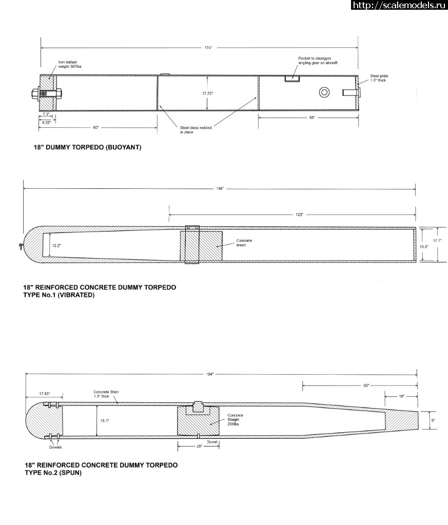 1539513706_Dummy-Torpedoes-drawings.jpg : #1509969/ P-38L-5-LO 1/72 Hobby boss   