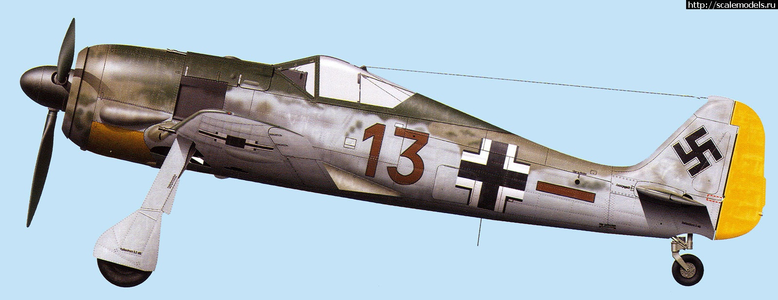 1648283166_Focke-Wulf-Fw-190A1-6-JG26-Brown-13-Gerhard-Vogt-WNr-013-Moorsele-France-May-1942-0A.jpg : Fw 190A-1  Tamiya Fw 190A-3 1/72   