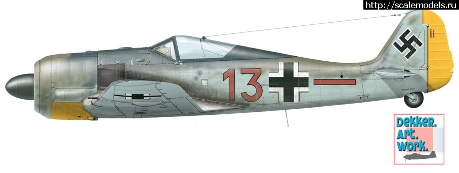 1648283166_Focke-Wulf-Fw-190A1-6-JG26-Brown-13-Gerhard-Vogt-WNr-013-Moorsele-France-May-1942-0B.jpg : Fw 190A-1  Tamiya Fw 190A-3 1/72   