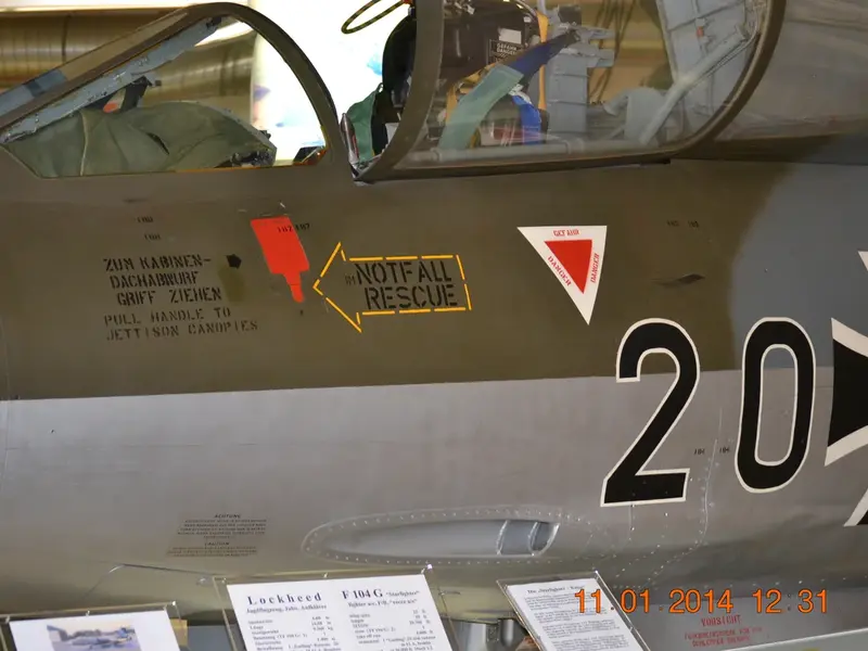 F-104 Starfighter Luftfahrtmuseum Hannover-Laatzen, Германия.