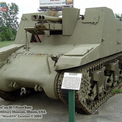 Sexton on M7 Priest base (Russell Military Museum,