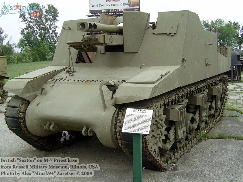 Sexton on M7 Priest base (Russell Military Museum,